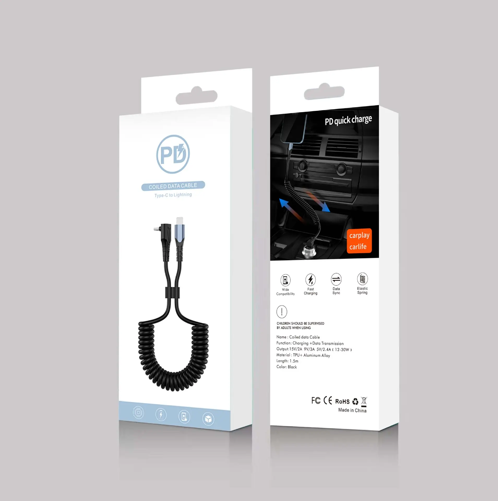 Elbow PD Data Cable for Tesla Mobile Phone Fast Charging