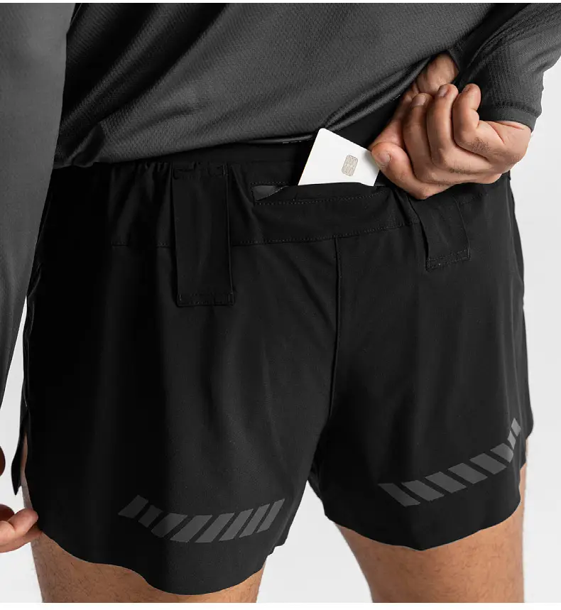 2023 Men's Elastic Running Shorts Quick-Drying Maroon — feature 27