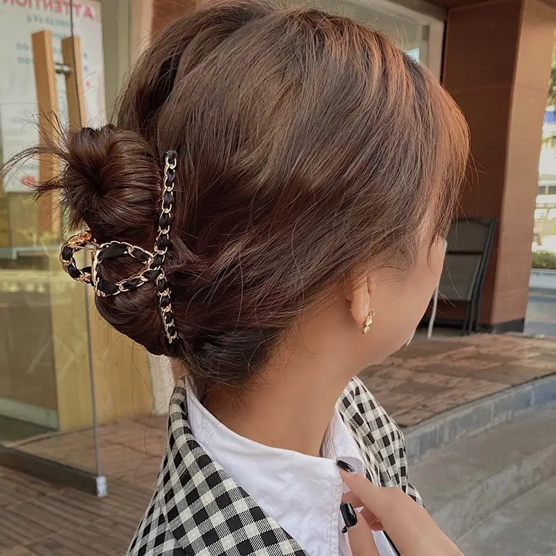 Korean Red Embellished Hairpin Clip 7cm - Image 20
