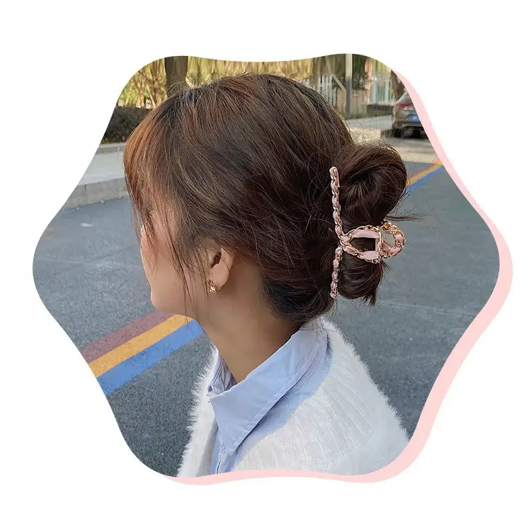 Korean Red Embellished Hairpin Clip 7cm — feature 2