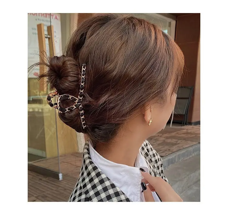 Korean Red Embellished Hairpin Clip 7cm — feature 7