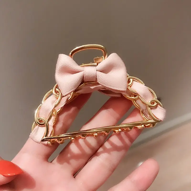 Korean Red Embellished Hairpin Clip 7cm - Image 9