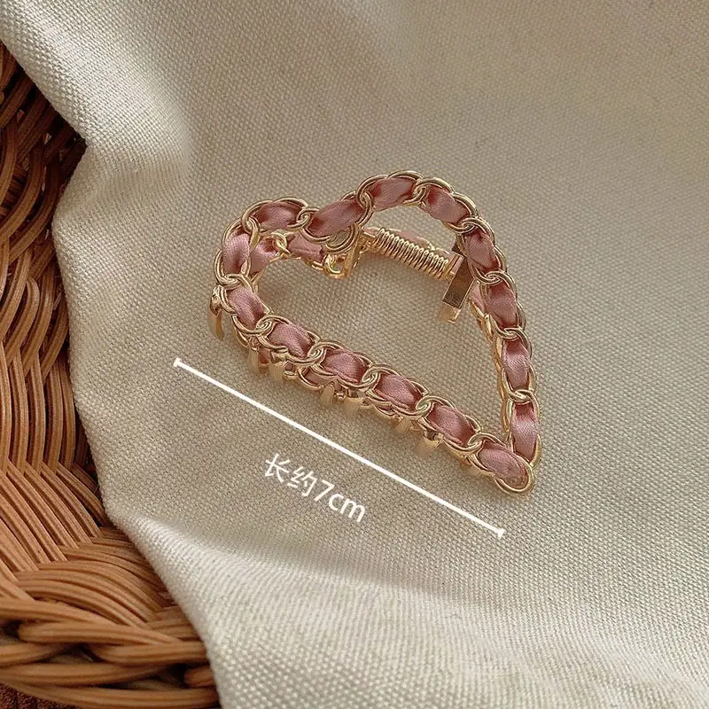Korean Red Embellished Hairpin Clip 7cm - Image 14