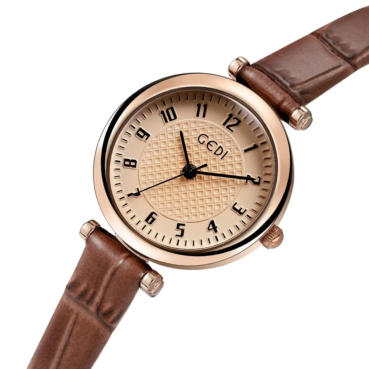 Gold Watch for Women Retro Quartz Waterproof Bamboo Belt - Image 4