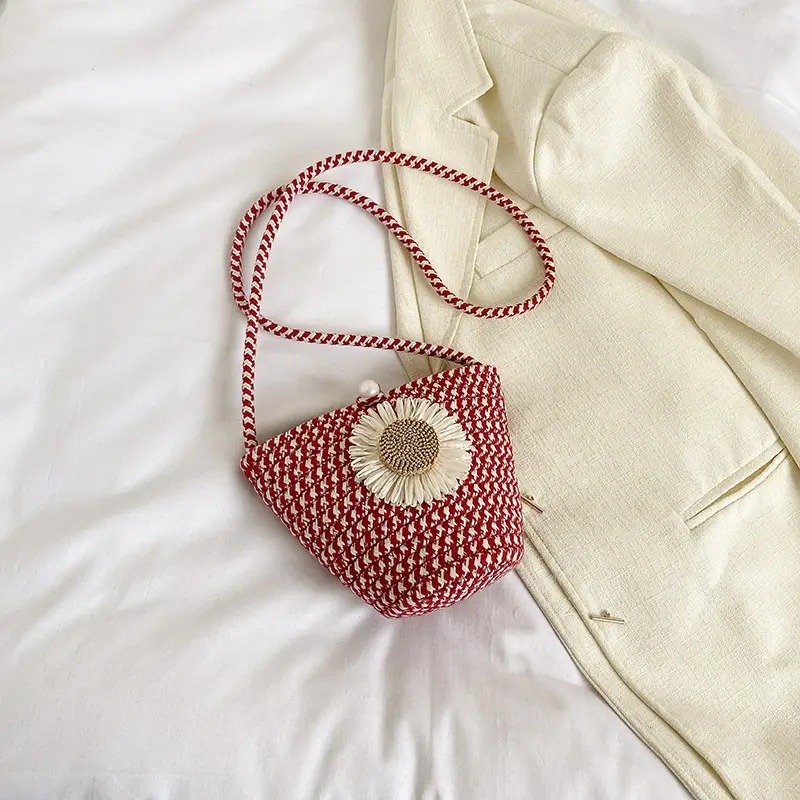 Women's Fresh Flower Shoulder Bag 2023 Summer