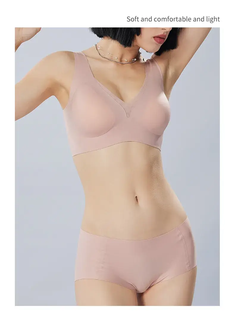 U-型丝滑美背固定杯深V Vest 7A Antibacterial Seamless Bra — feature 22