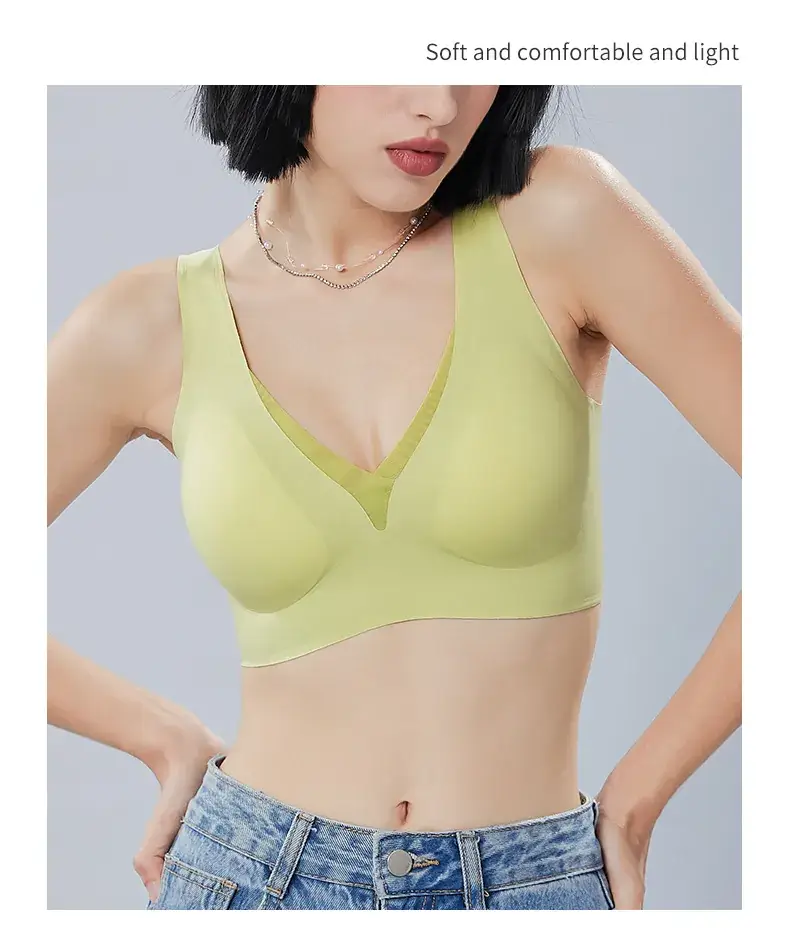 U-型丝滑美背固定杯深V Vest 7A Antibacterial Seamless Bra — feature 24