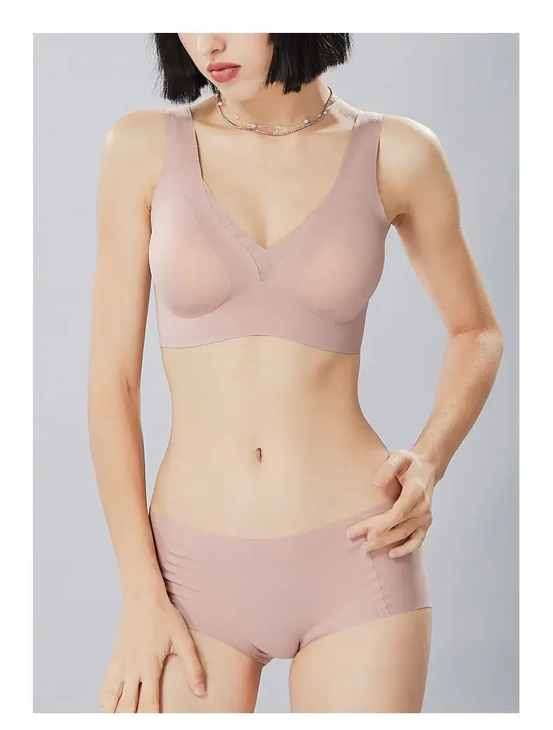 U-型丝滑美背固定杯深V Vest 7A Antibacterial Seamless Bra — feature 25
