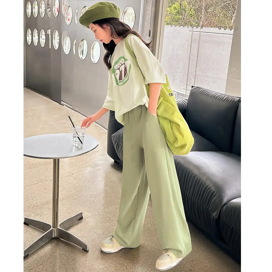 Girls Summer Casual Tote Bag Set Green Loose Fit - Image 2