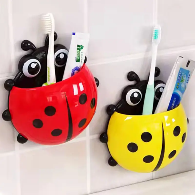 Ladybird Cartoon Toothbrush Wall Rack Storage - Image 2