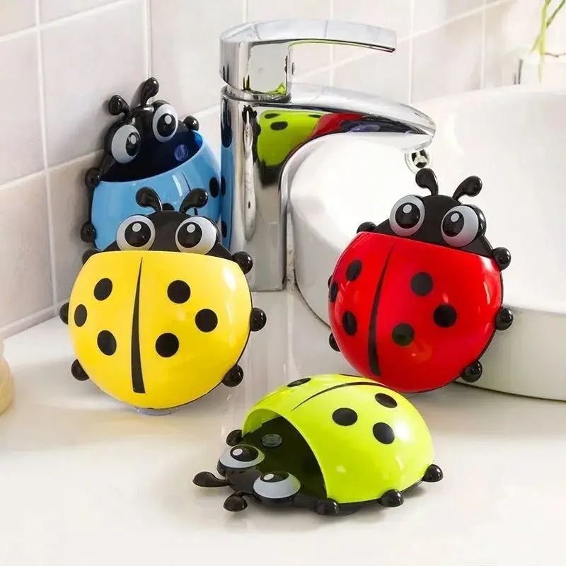 Ladybird Cartoon Toothbrush Wall Rack Storage - Image 3