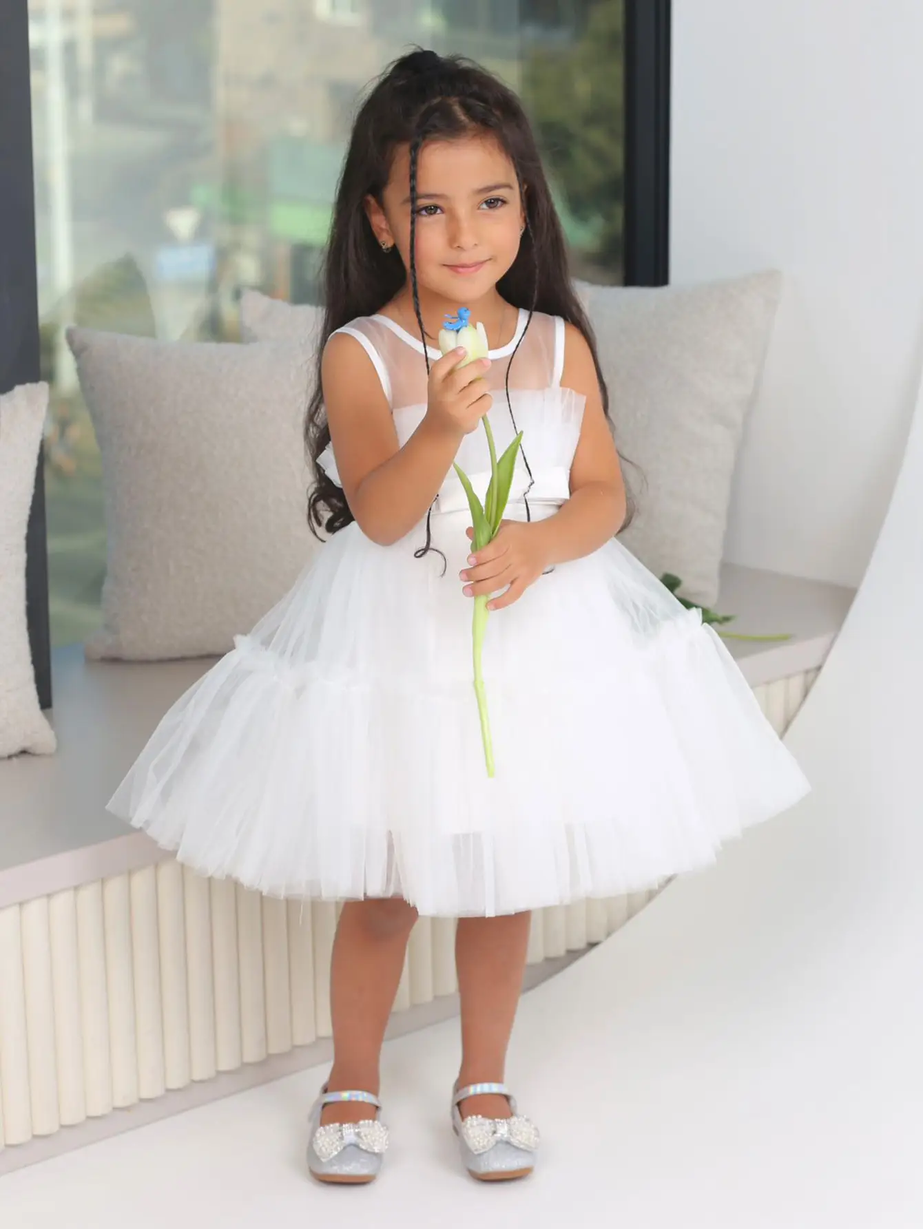 Girls' Purple Tulle Tutu Skirt Dress - Image 11