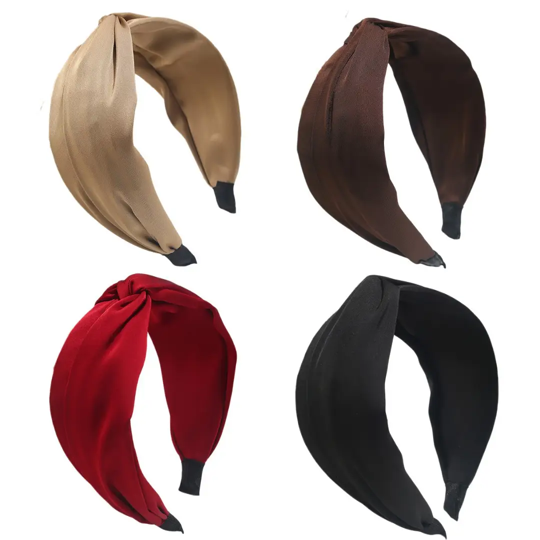 Wide Edge Hairband for Women Brown Yellow