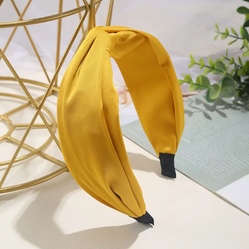 Wide Edge Hairband for Women Brown Yellow — feature 8