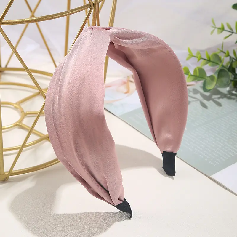 Wide Edge Hairband for Women Brown Yellow
