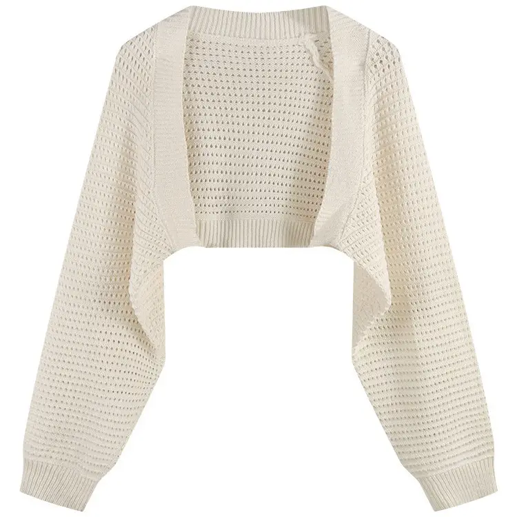 Korean Fashion Loose Hollow Knitted Cardigan Sunscreen 2025 - Image 8