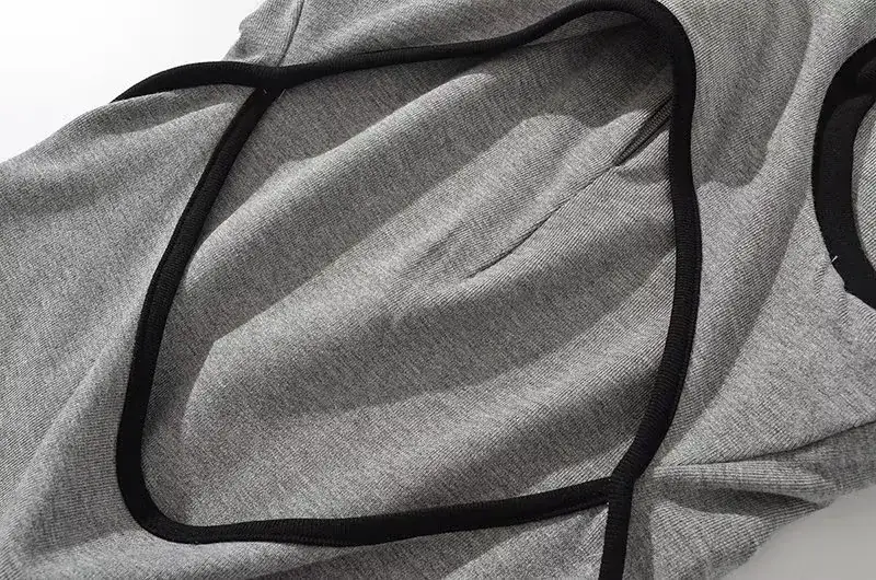 Women's Grey Color-blocked Sleeveless Vest 2023 — feature 12