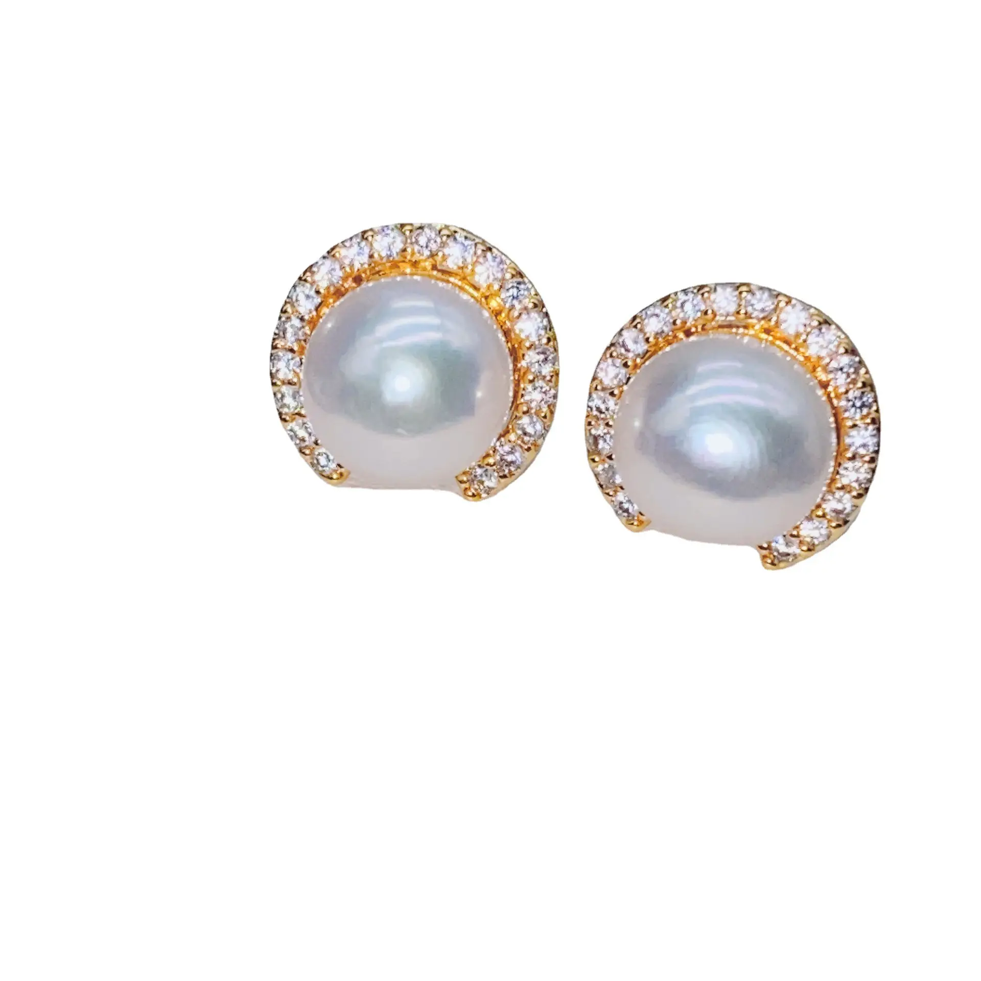 Natural Pearl Earrings Gold Plated Joker Fashion - Image 45