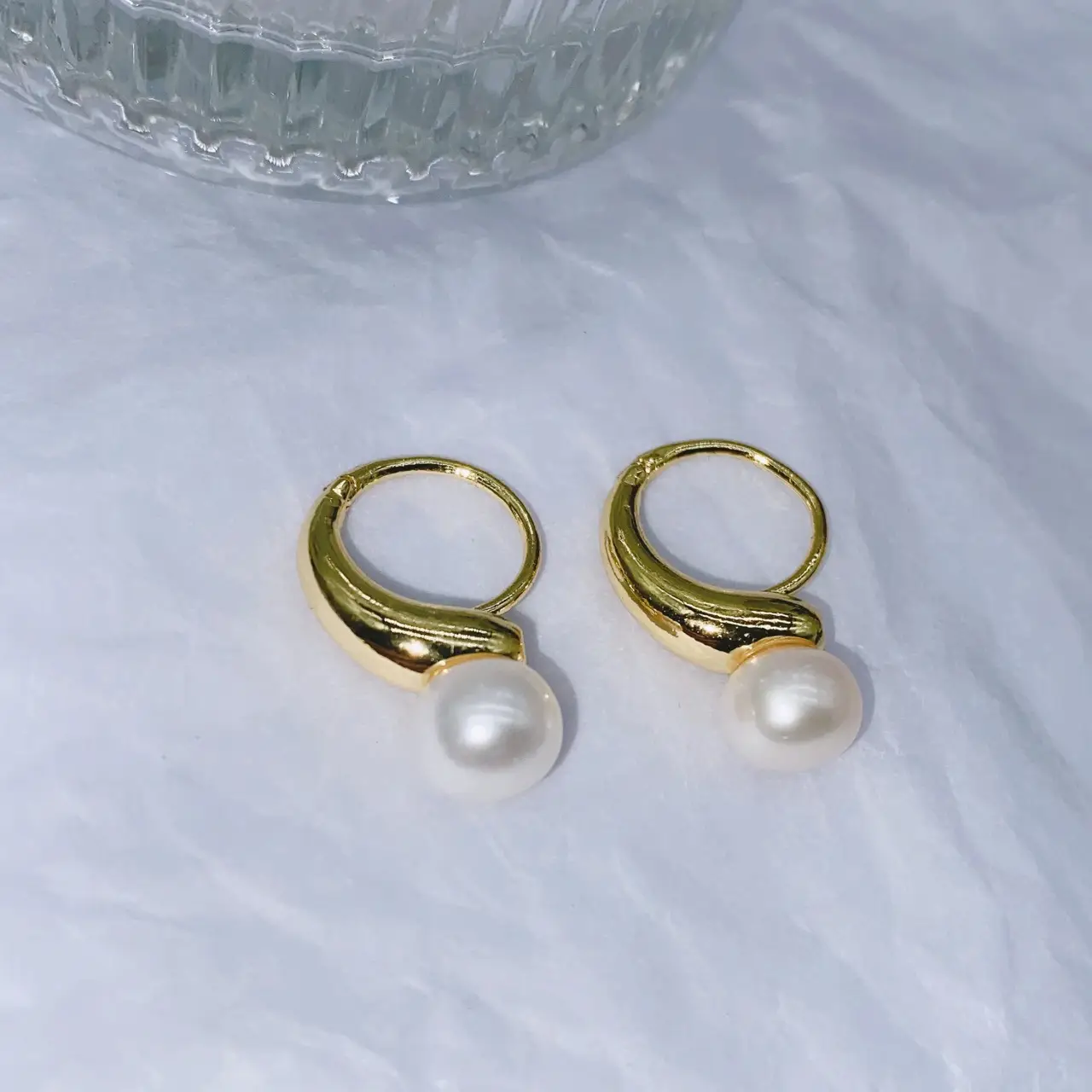 Natural Pearl Earrings Gold Plated Joker Fashion — feature 13