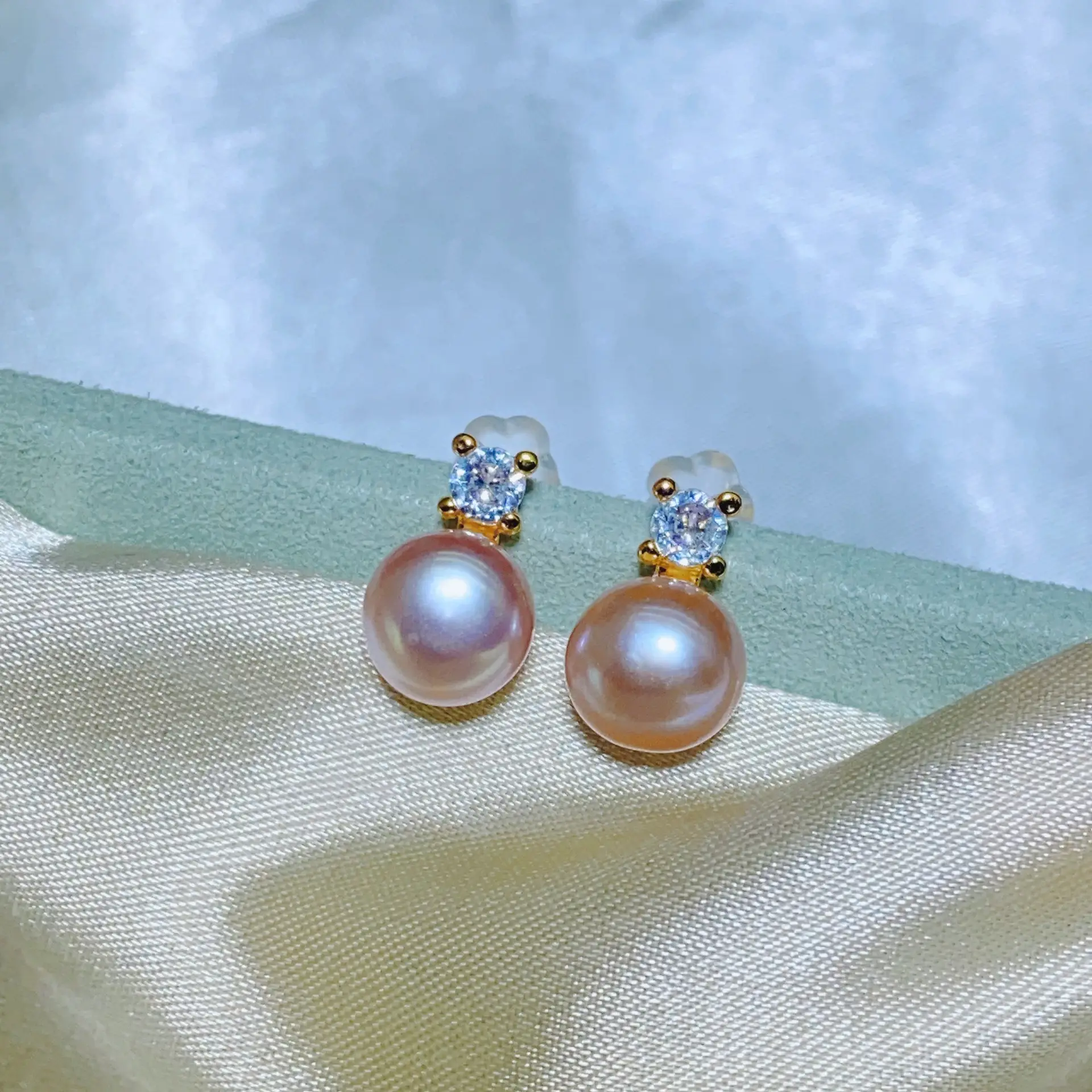 Natural Pearl Earrings Gold Plated Joker Fashion - Image 17