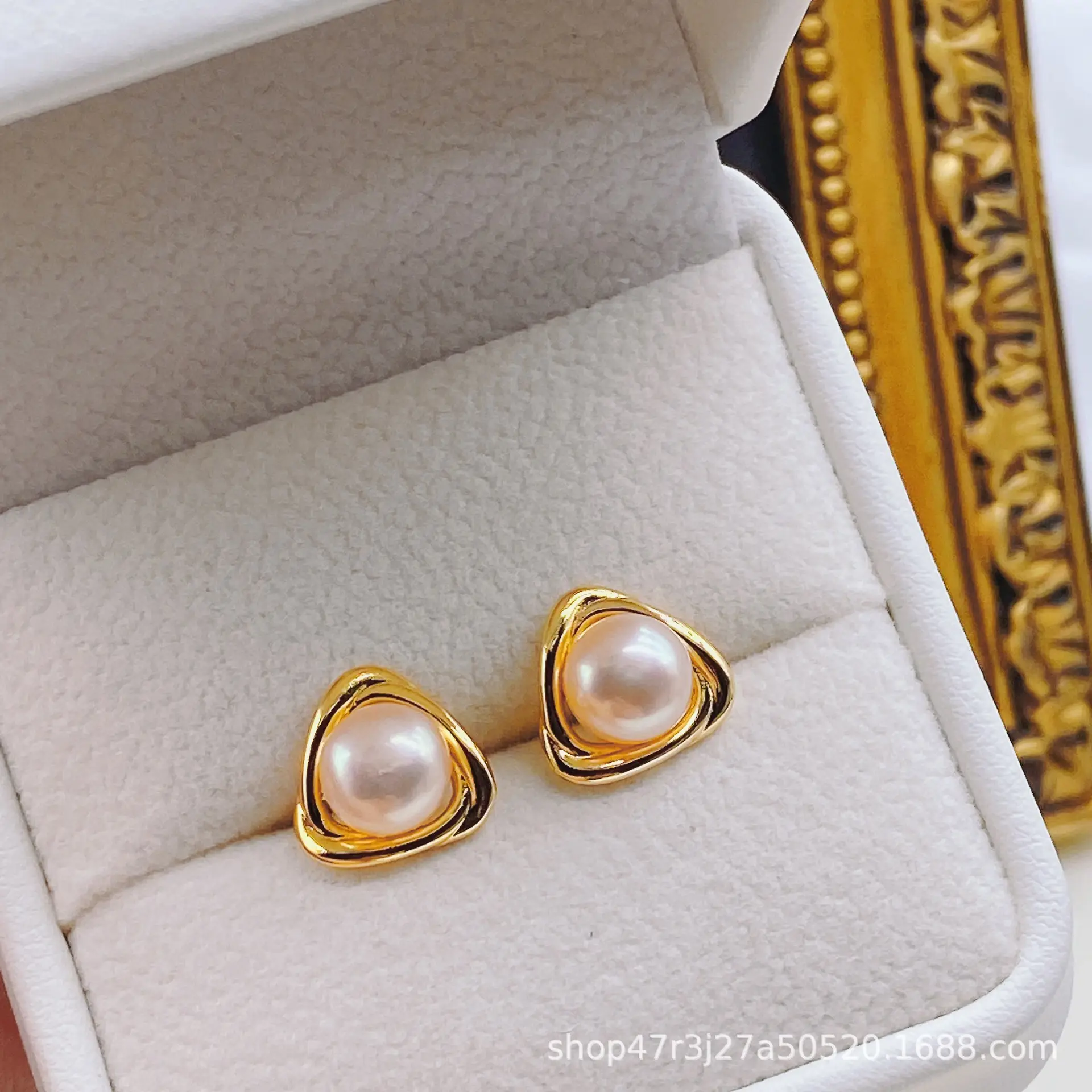 Natural Pearl Earrings Gold Plated Joker Fashion - Image 21