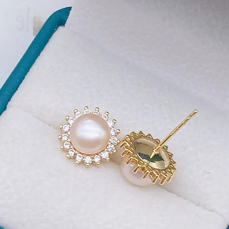 Natural Pearl Earrings Gold Plated Joker Fashion - Image 25