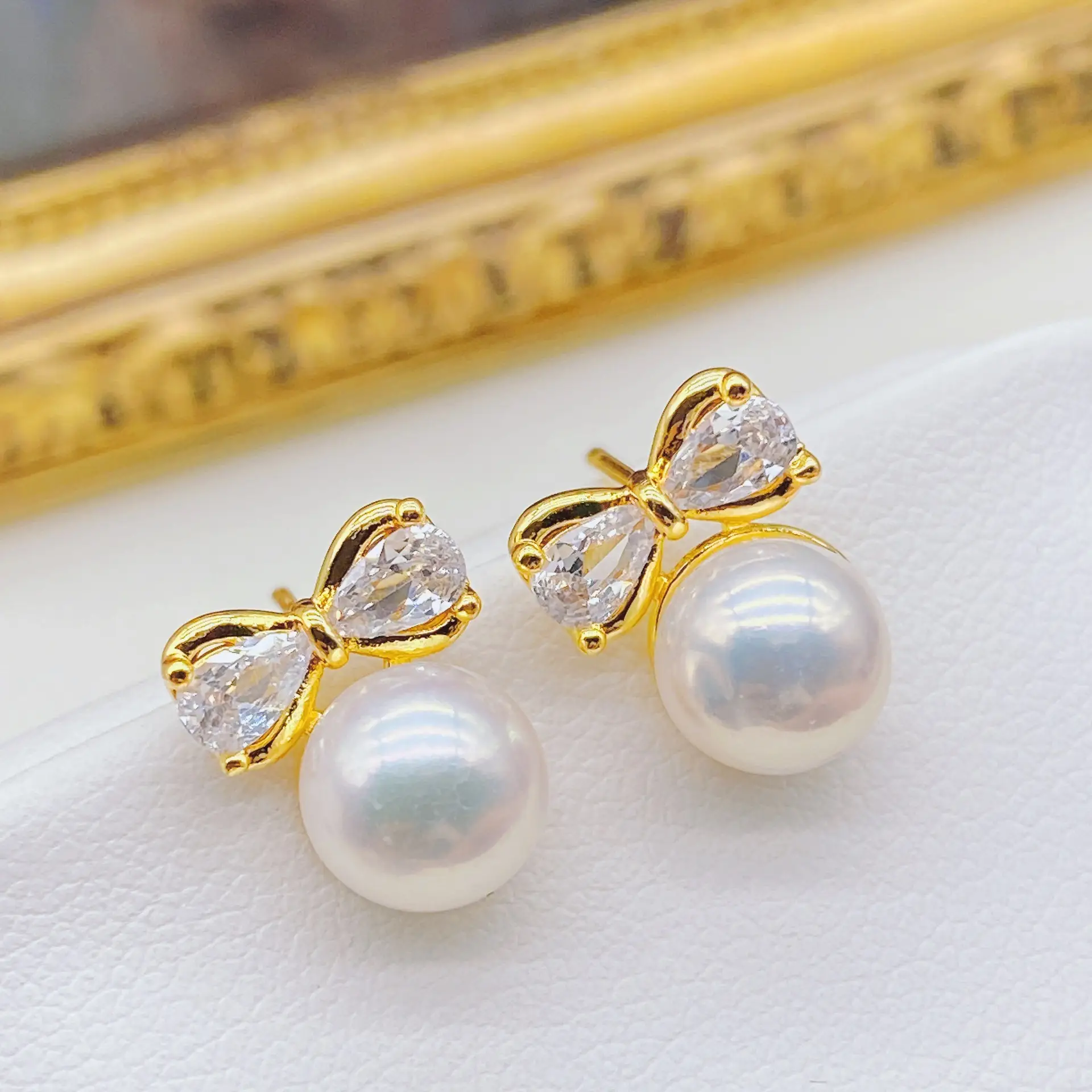 Natural Pearl Earrings Gold Plated Joker Fashion - Image 28