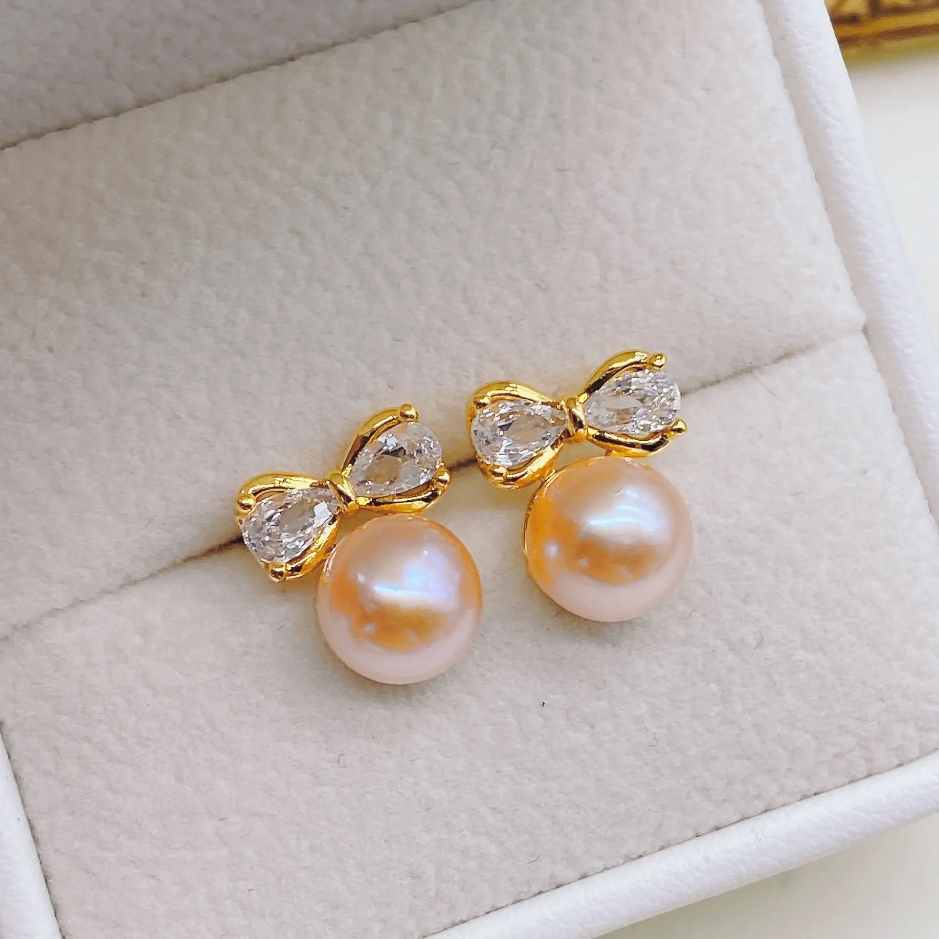 Natural Pearl Earrings Gold Plated Joker Fashion - Image 29