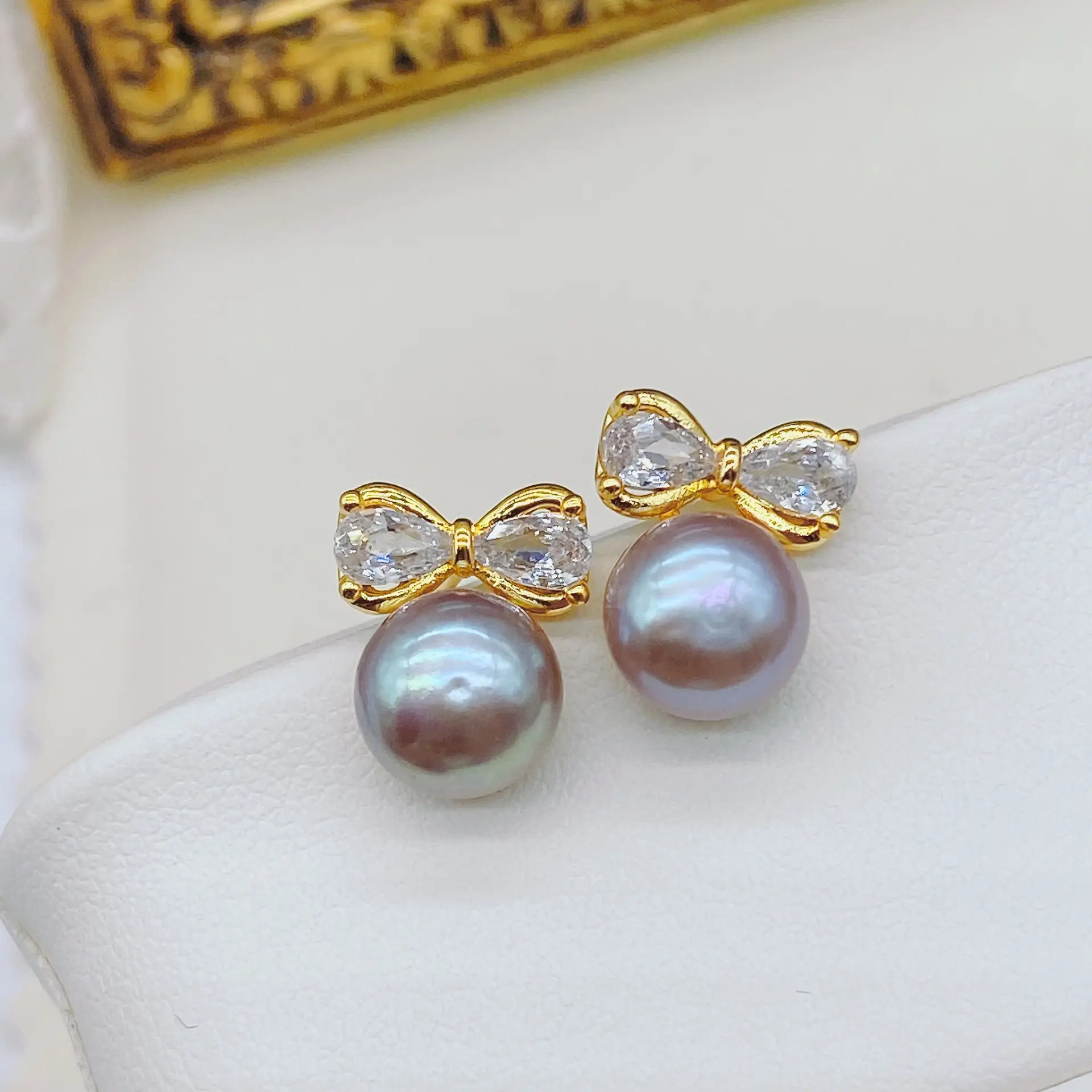 Natural Pearl Earrings Gold Plated Joker Fashion - Image 30