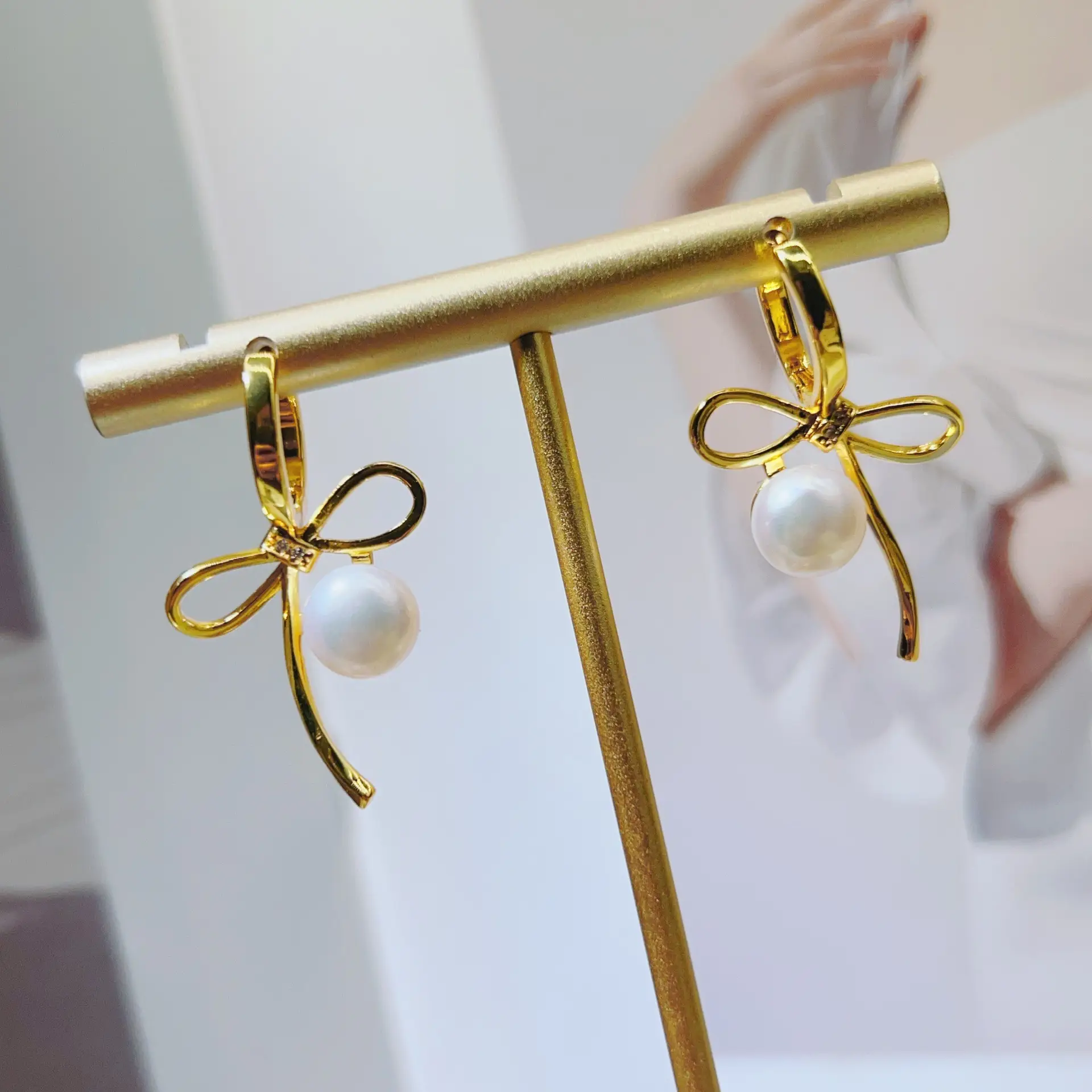 Natural Pearl Earrings Gold Plated Joker Fashion - Image 32