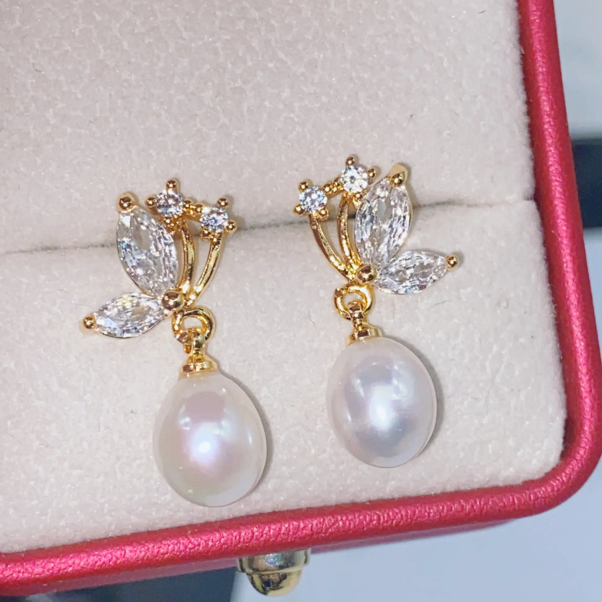 Natural Pearl Earrings Gold Plated Joker Fashion - Image 35
