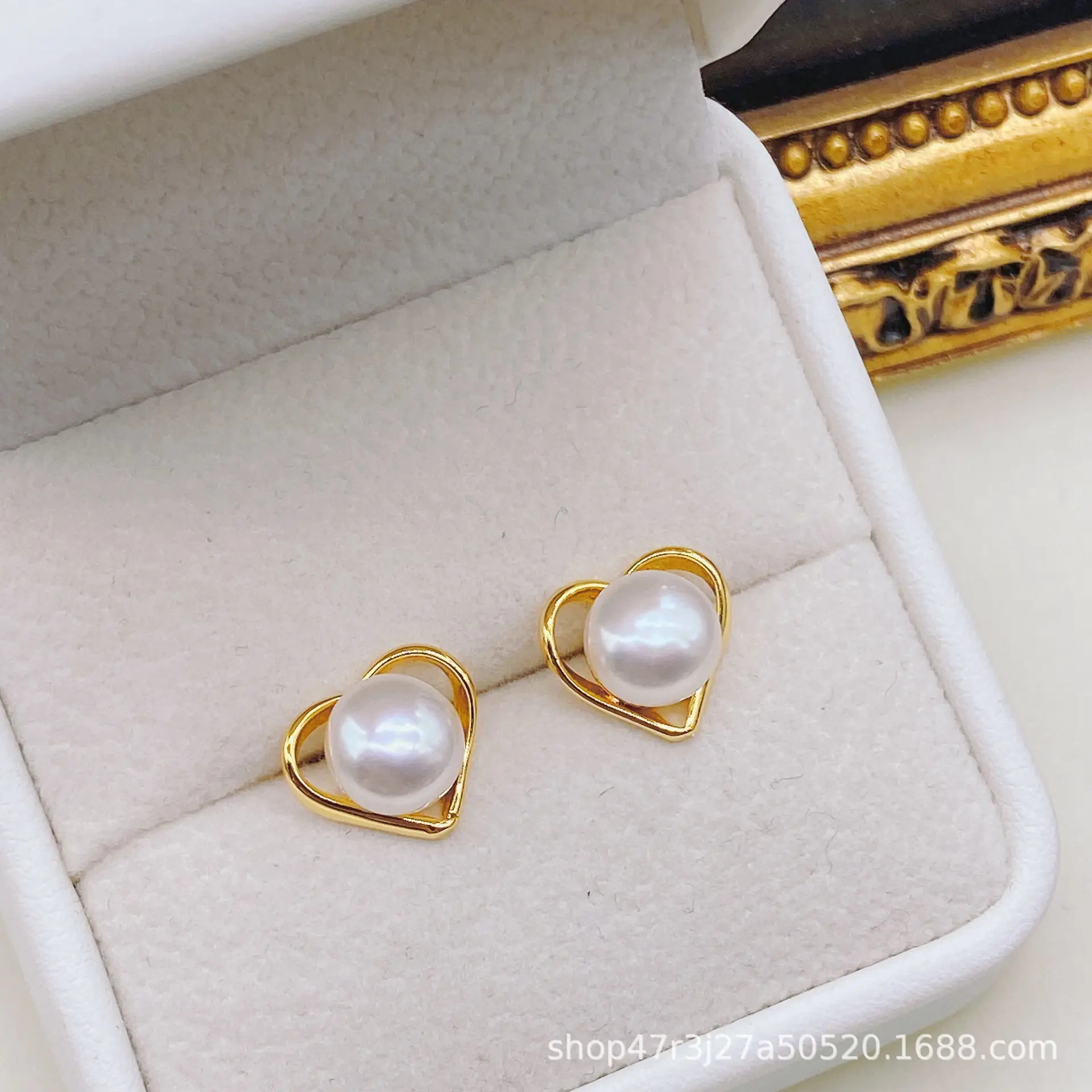 Natural Pearl Earrings Gold Plated Joker Fashion - Image 37