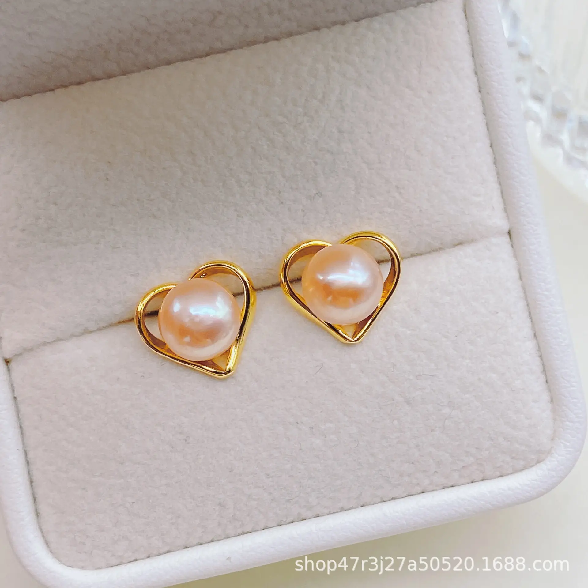 Natural Pearl Earrings Gold Plated Joker Fashion - Image 38