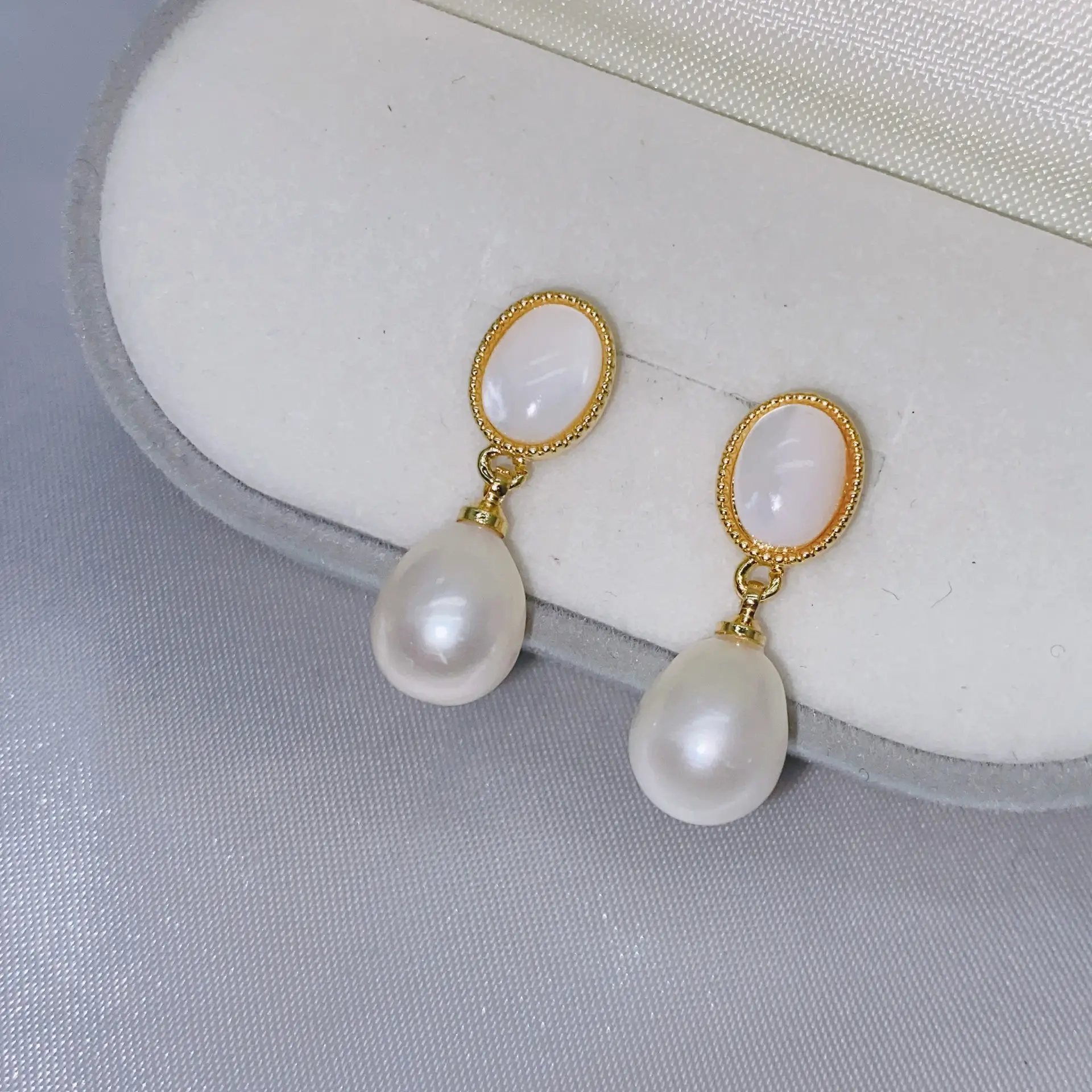 Natural Pearl Earrings Gold Plated Joker Fashion - Image 39