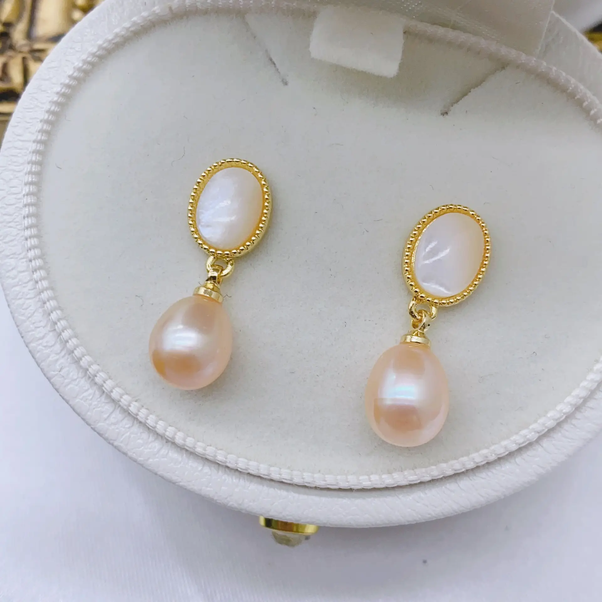 Natural Pearl Earrings Gold Plated Joker Fashion - Image 40