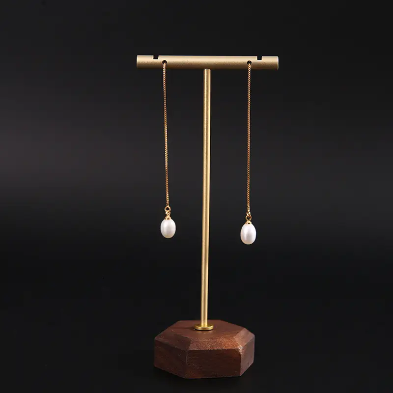 Natural Pearl Earrings Gold Plated Joker Fashion - Image 6
