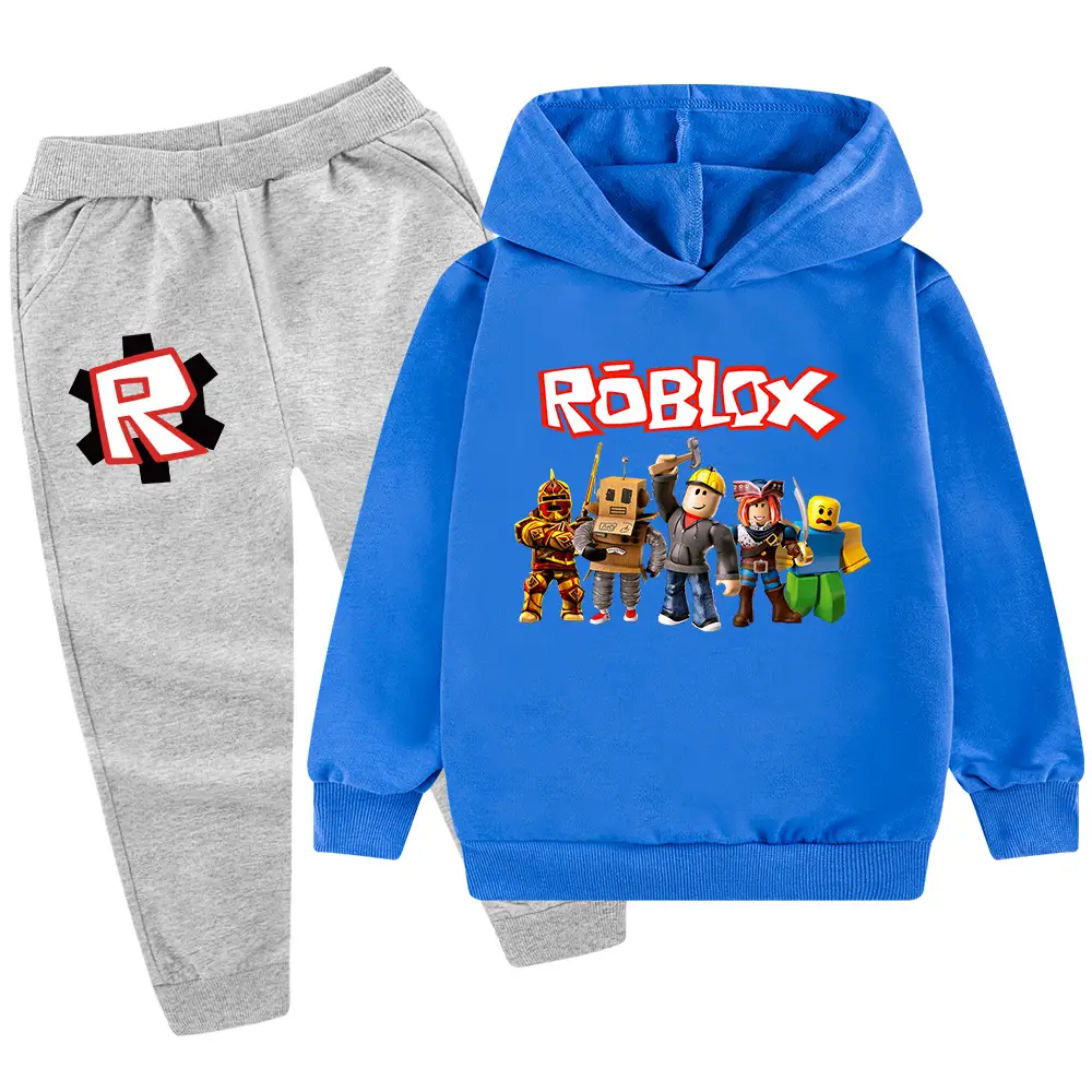 Roblox Kids Hoodie Pants Set Pink Grey — feature 17