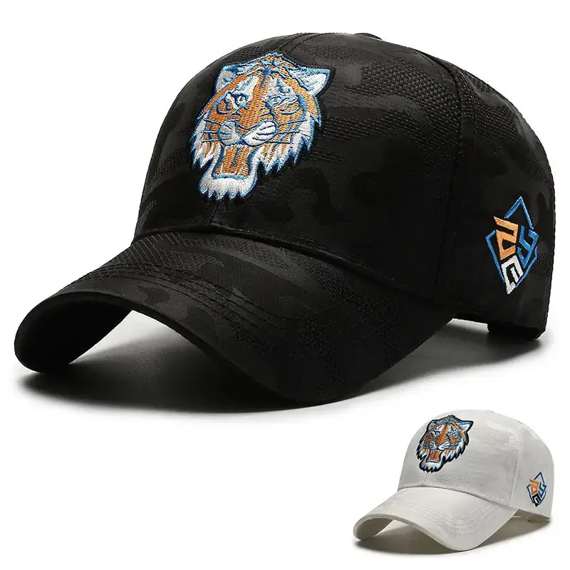 Women's Korean Style Tiger Head Cap Black - Image 3