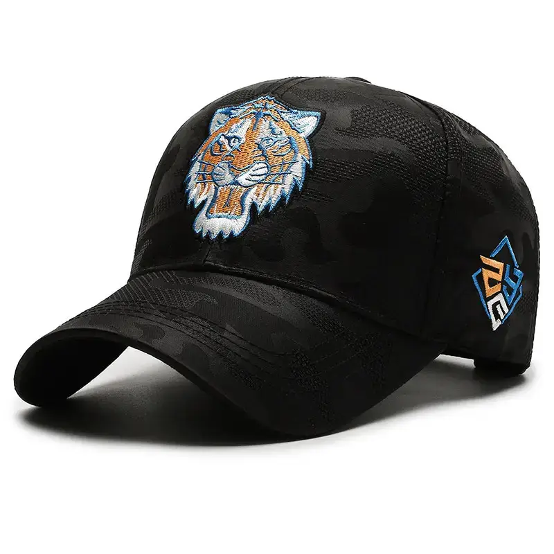 Women's Korean Style Tiger Head Cap Black - Image 4