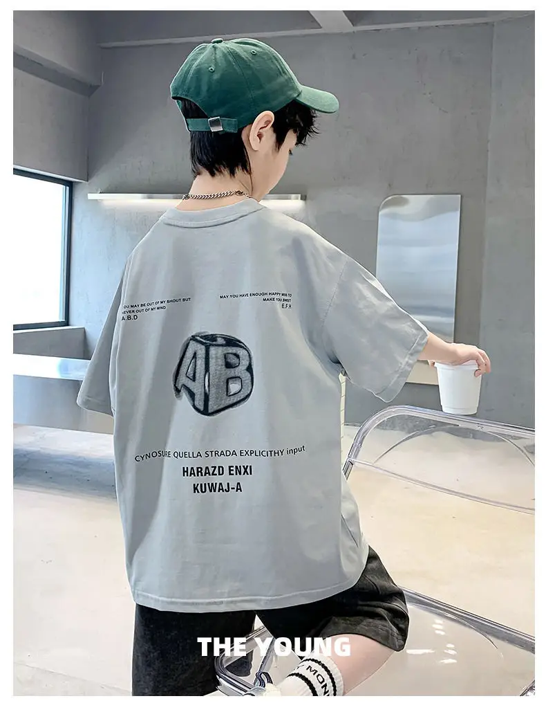 Boys Half Sleeve Printed T-Shirt Light Green Mid Size — feature 14