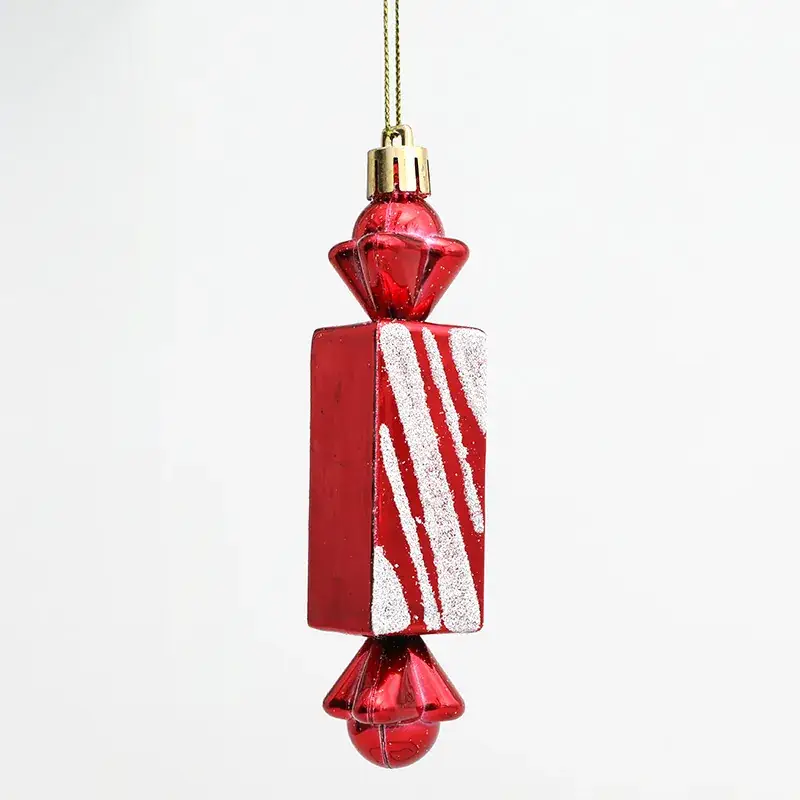 Red Square Electroplating Christmas Candy Gift Box 6 Pcs - Image 3