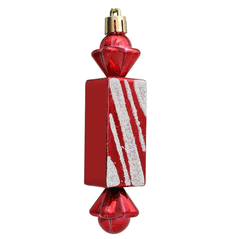 Red Square Electroplating Christmas Candy Gift Box 6 Pcs - Image 6