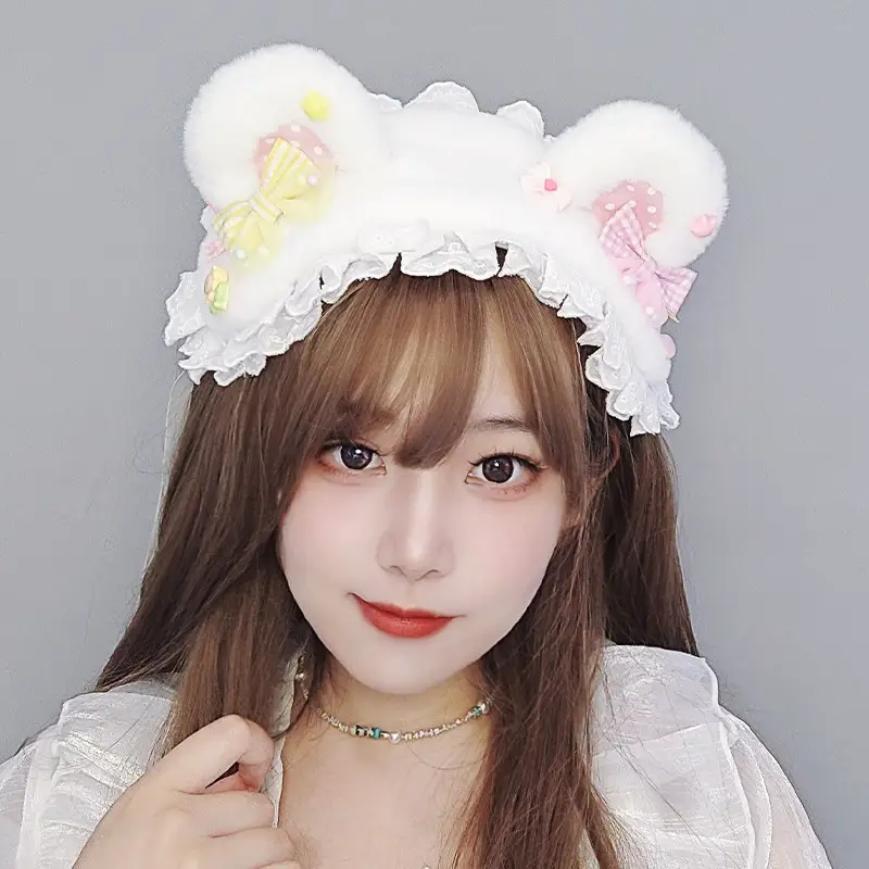 Plush Cat Ear Hair Accessories Bow Hairpin