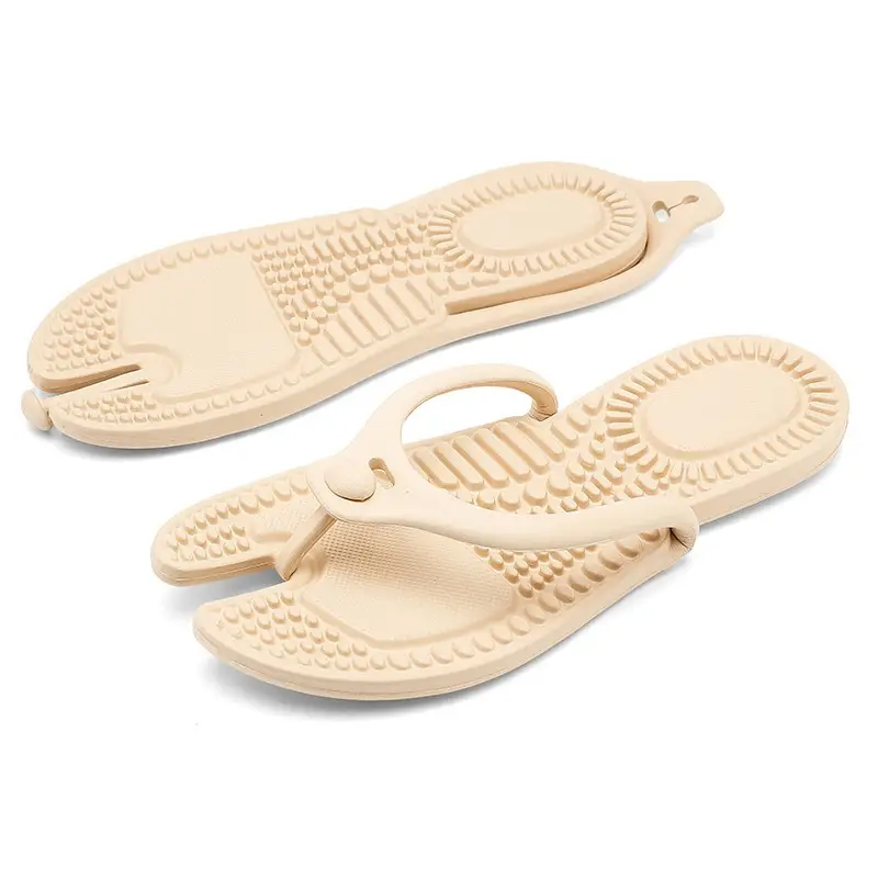EVA Foldable Travel Flip Flops White Plus Size