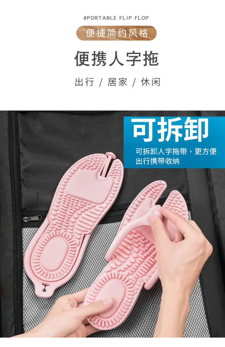 EVA Foldable Travel Flip Flops White Plus Size — feature 11