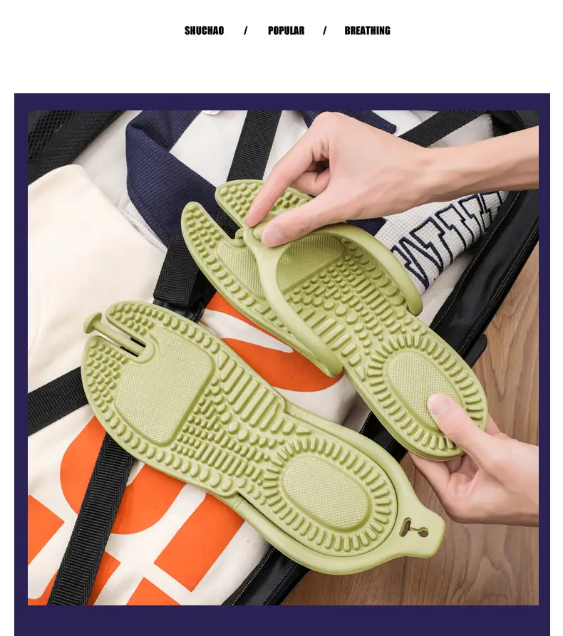 EVA Foldable Travel Flip Flops White Plus Size — feature 20