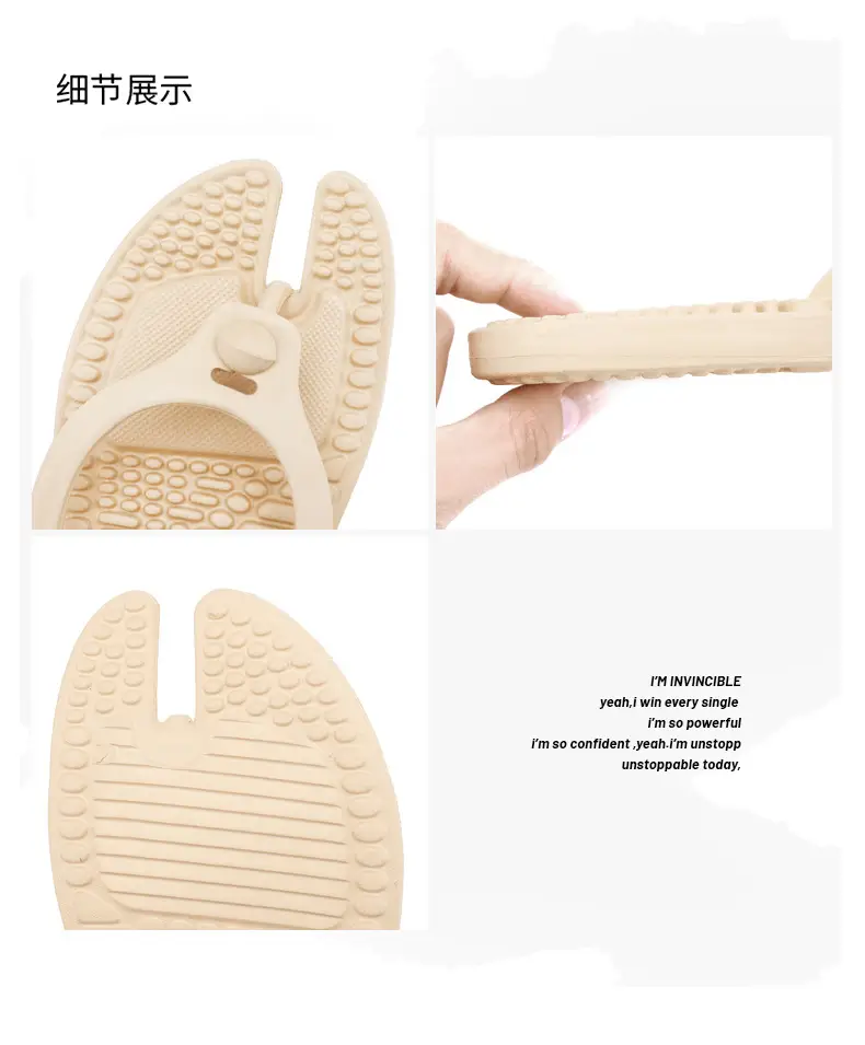 EVA Foldable Travel Flip Flops White Plus Size — feature 22