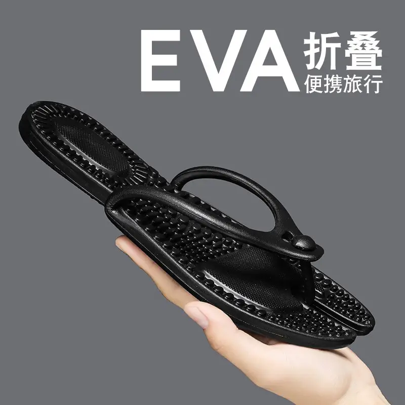 EVA Foldable Travel Flip Flops White Plus Size