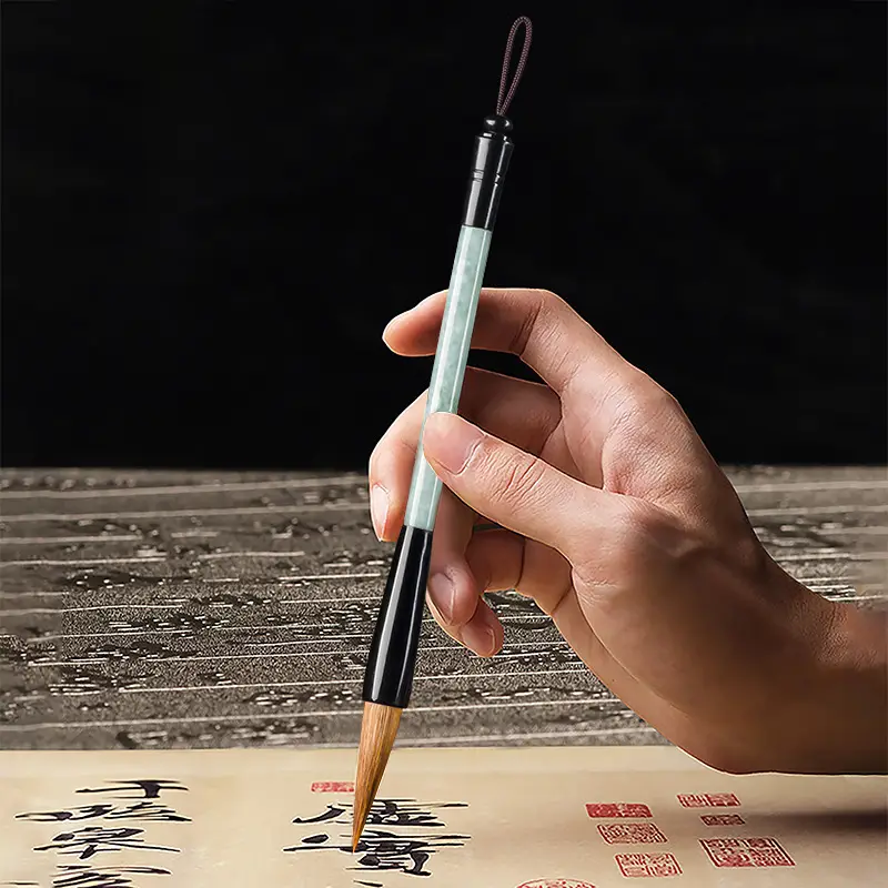 Jade Calligraphy Brush Set Four Treasures for Students - Image 4
