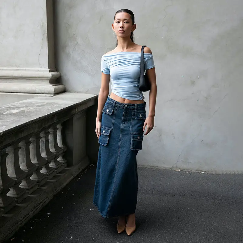 White Cross-Border Women's Crop Top T-Shirt Spring Autumn Ins — feature 41